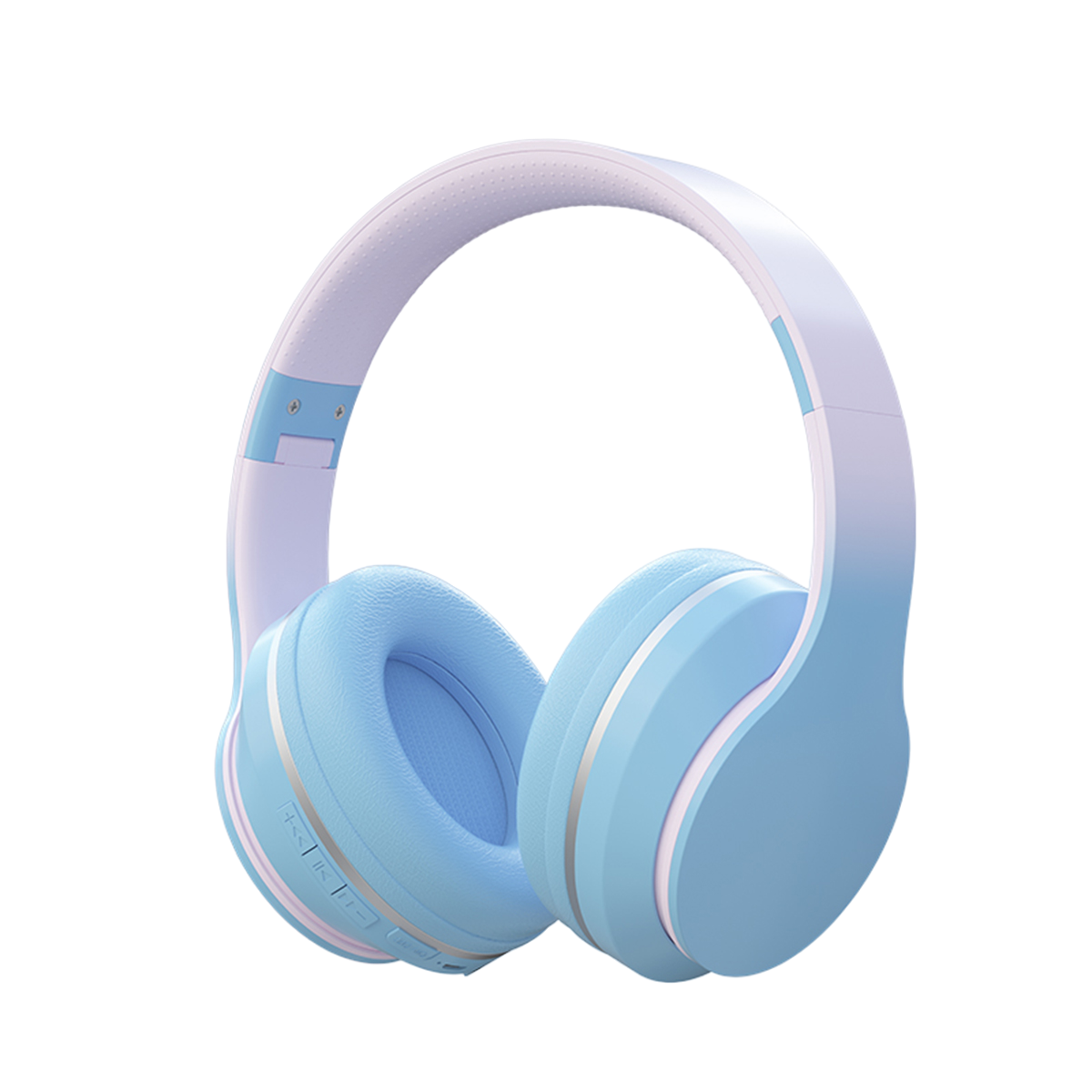 KINSI Over-Ear-Kopfhörer, Ohrenschützer aus Memory-Schaumstoff, Over-ear Faltbare, Headset Bluetooth Bluetooth Dunstblau