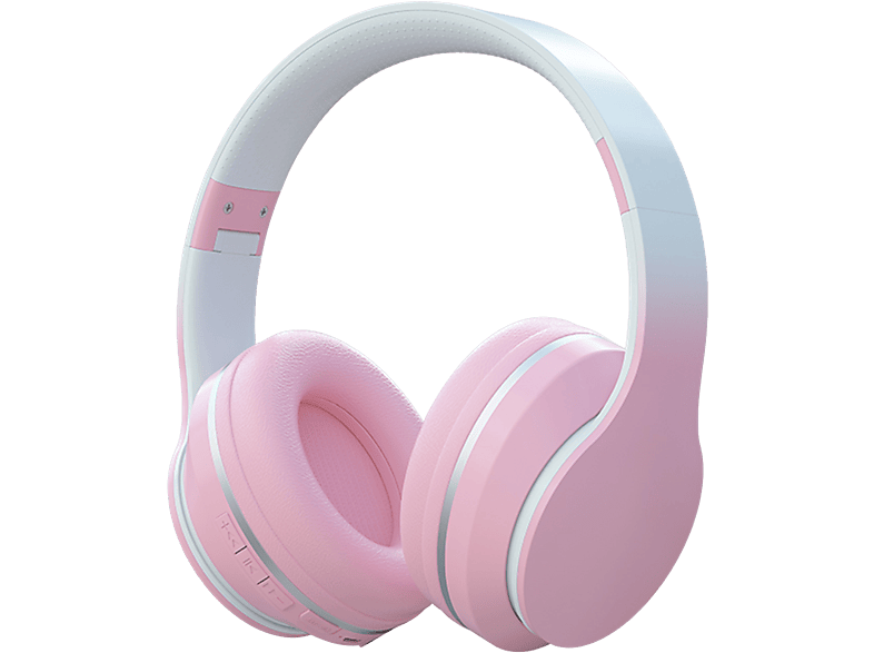 KINSI Over-Ear-Kopfhörer, Ohrenschützer Bluetooth Headset Home, für aus Reisen, Kirschblütenpulver Bluetooth Memory-Schaumstoff, Over-ear