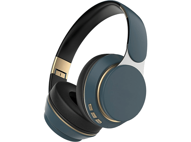 Over-ear Stereo-Ton, Over-Ear-Kopfhörer, Kopfhörer Bluetooth blau KINSI Sport-Kopfhörer, Bluetooth,
