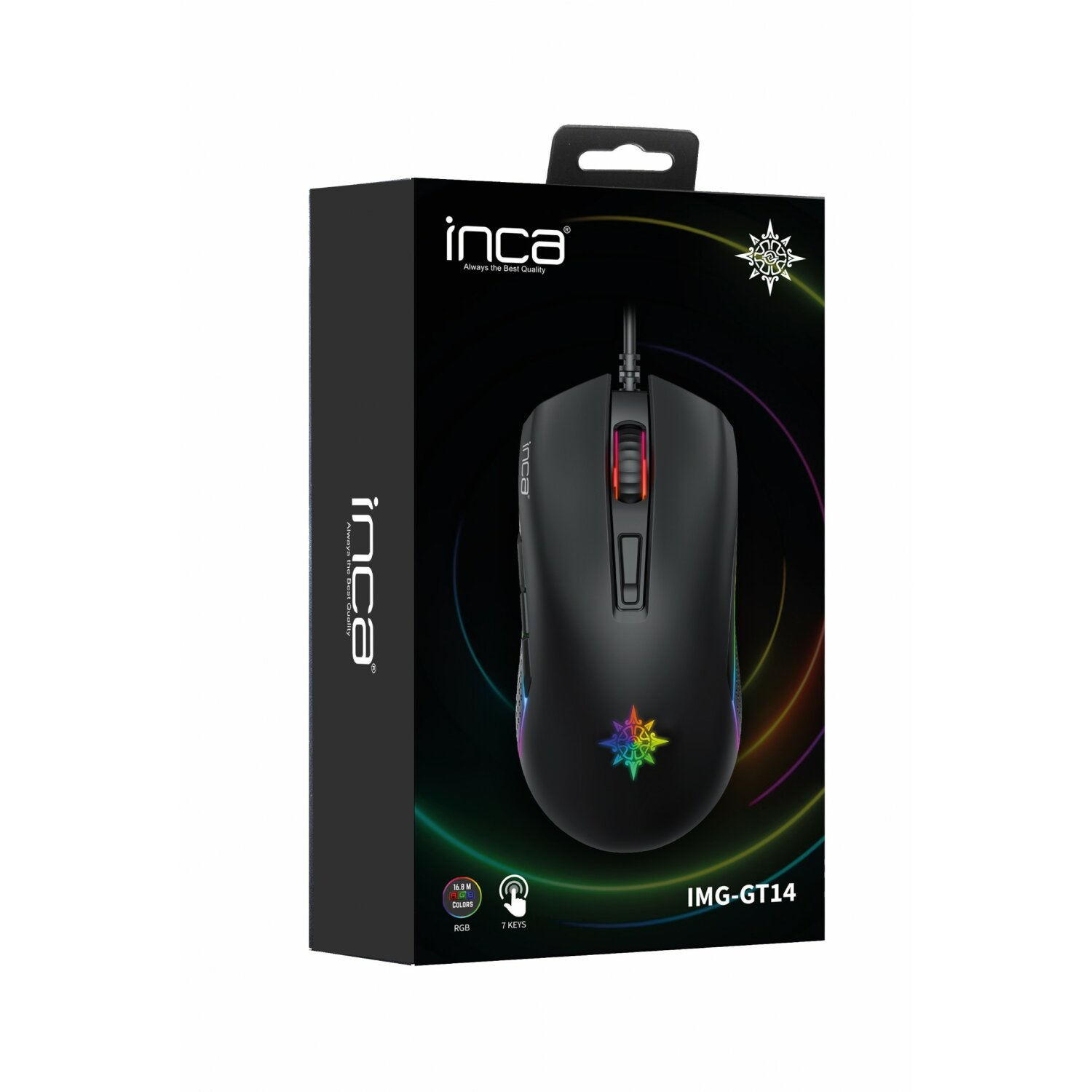 INCA IMG-GT14 Gaming Maus, Schwarz