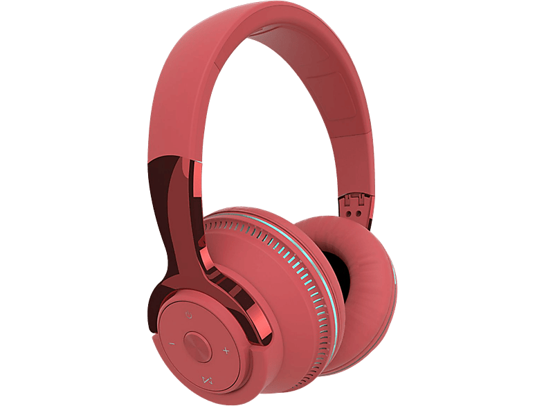 DIIDA Sport-Kopfhörer, Over-Ear, Noise-Cancelling, Kabellose Kopfhörer, Bluetooth-Kopfhörer, Over-ear Kopfhörer Bluetooth rot | Bluetooth-Kopfhörer