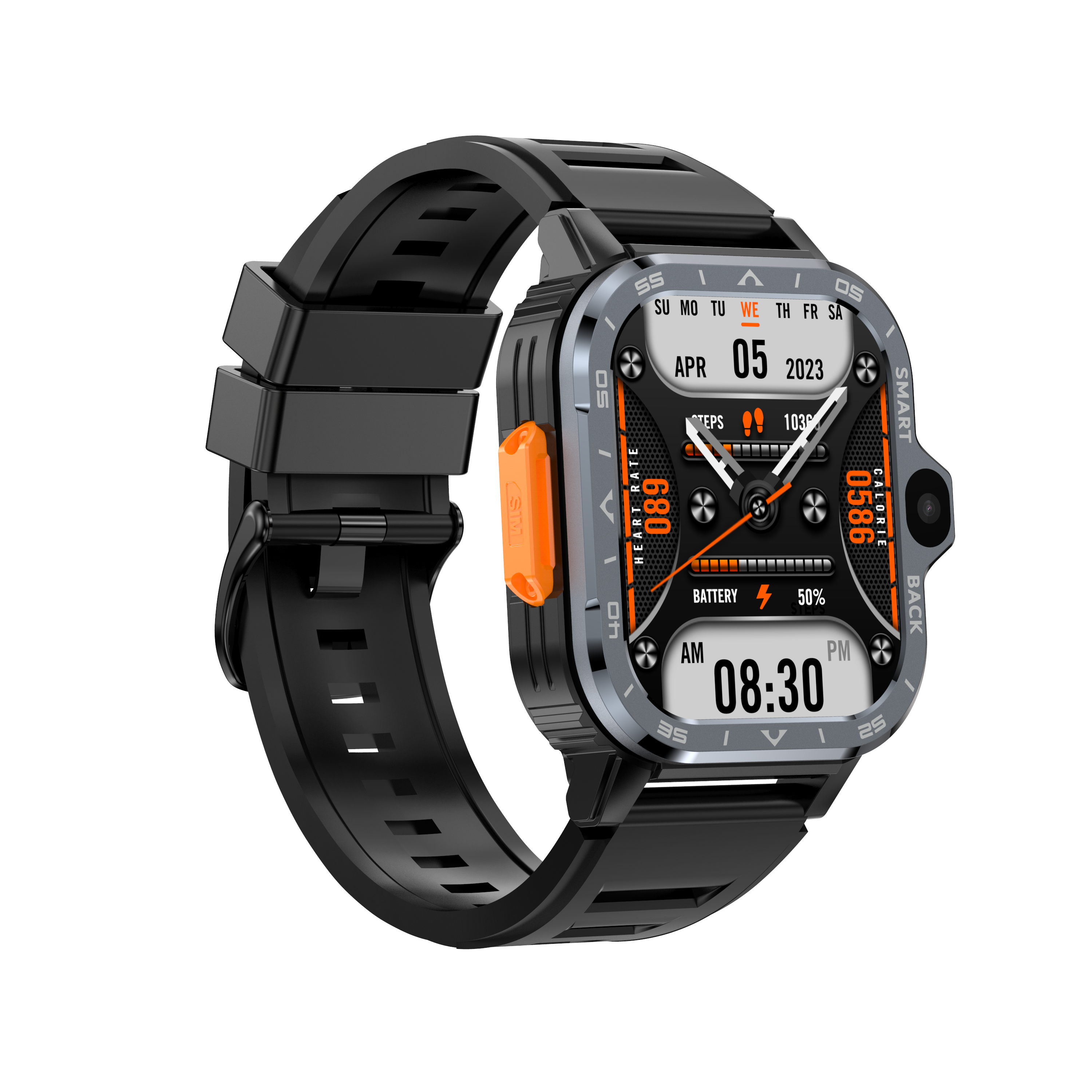 MIRUX PGD Silikon, 64GB Smartwatch Schwarz