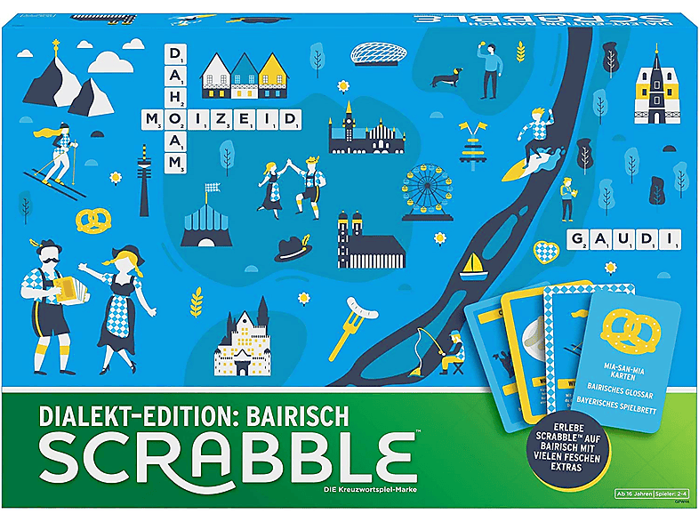 MATTEL Scrabble - Dialekt-Edition: Bairisch Brettspiel