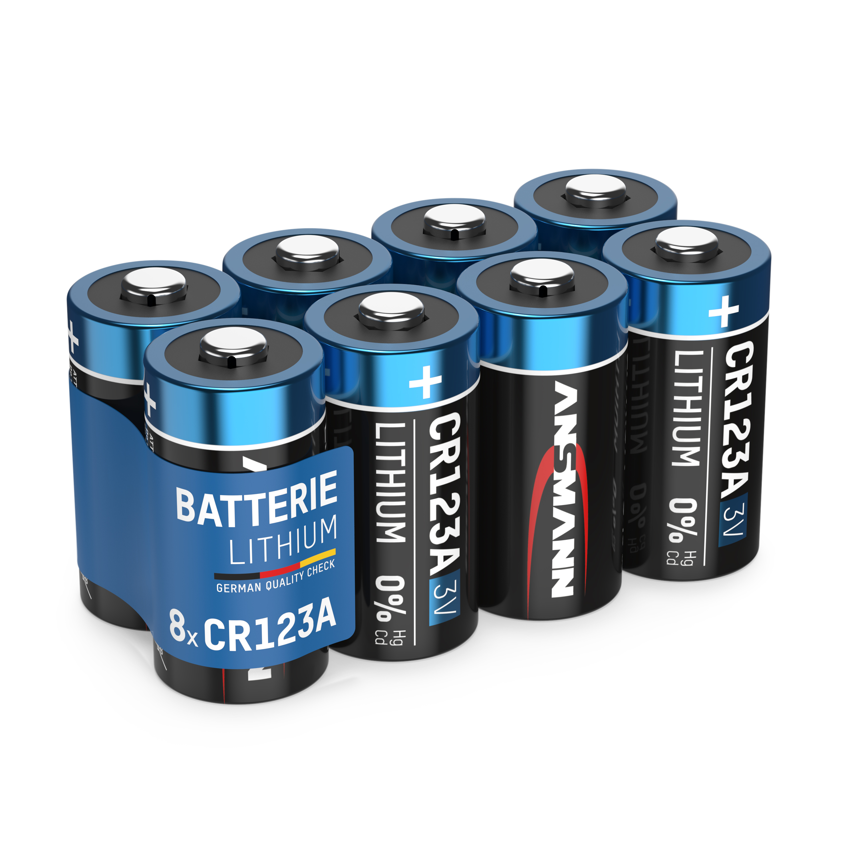 ANSMANN CR123A 3V Stück) (8 Batterie, 3 Lithium Spezialbatterien Volt Lithium, Spezialbatterie