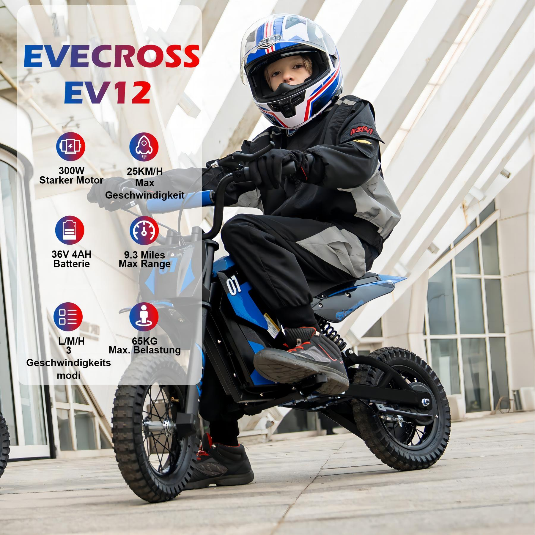 EVERCROSS EV12M Elektro-Kindermotorrad Kinder Elektrofahrzeug
