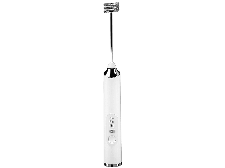 LACAMAX Weißer Hand-Milchaufschäumer - Stand Up Portable, 3 Geschwindigkeiten einstellbar Milchaufschäumer, Weiß, 4 Watt