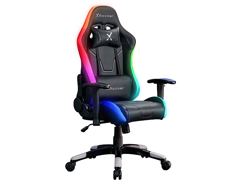 X ROCKER Agility Compact RGB Gaming Stuhl, Schwarz RGB