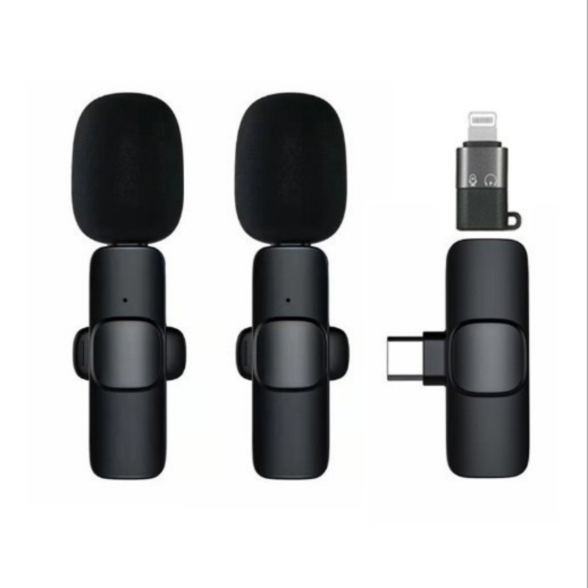 & YouTube Mikrofon Schwarz Mini Ansteckmikrofon - Kabellos für TikTok Mikrofon Drahtloses Lavalier Handy SHAOKE Bluetooth