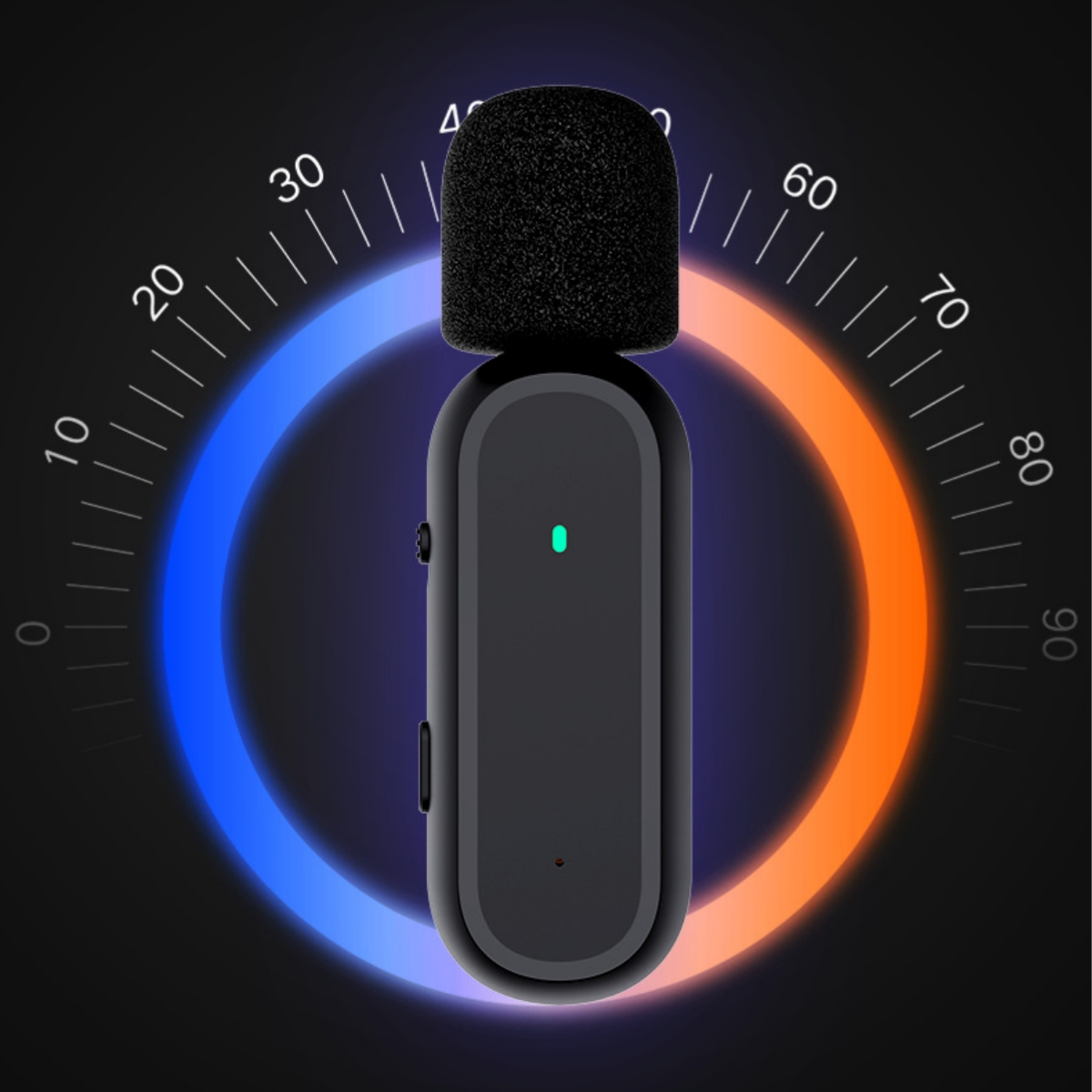 SHAOKE Drahtloses Lavalier-Mikrofon Outdoor Radio Mikrofon Drahtloses Small 2.4G Mini Schwarz Rauschunterdrückung Microphone Bluetooth