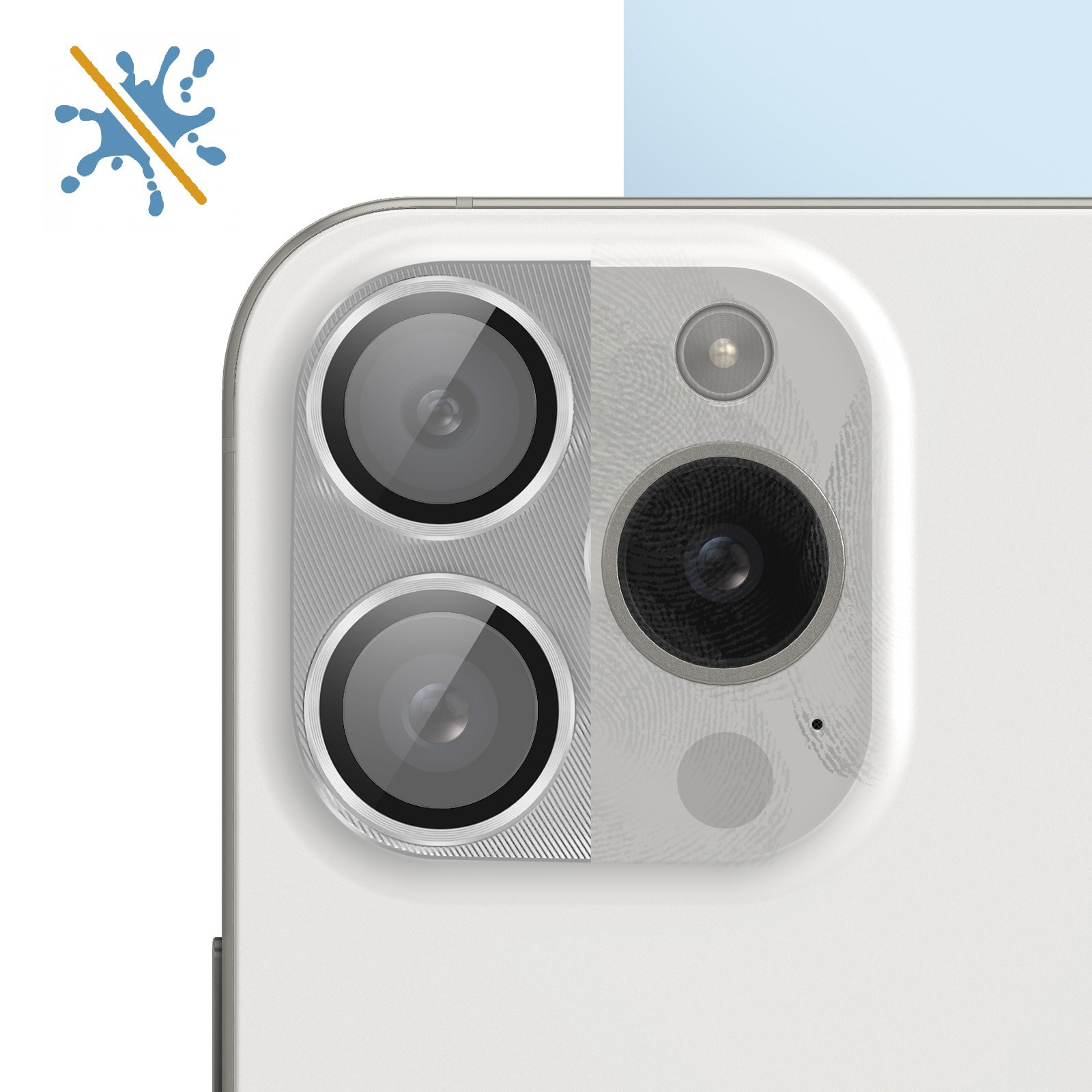Aluminiumlegierung Rückkamera Apple 15 Folien(für Pro ENKAY iPhone Max)