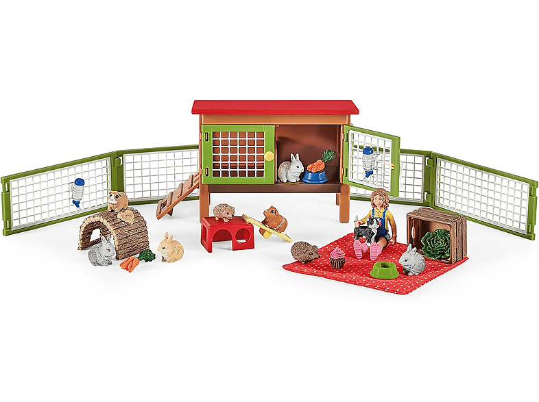 SCHLEICH Tierfiguren mit World Farm Haustieren kleinen Picknick - Spielfiguren