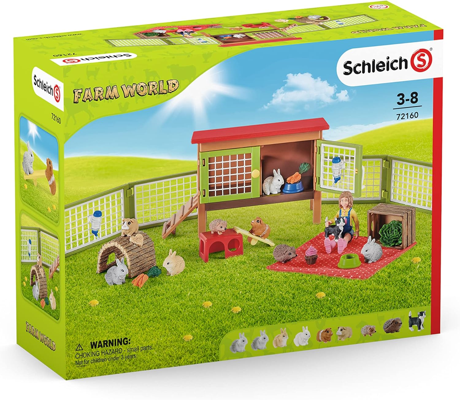 Picknick Farm World mit Tierfiguren Spielfiguren - kleinen SCHLEICH Haustieren