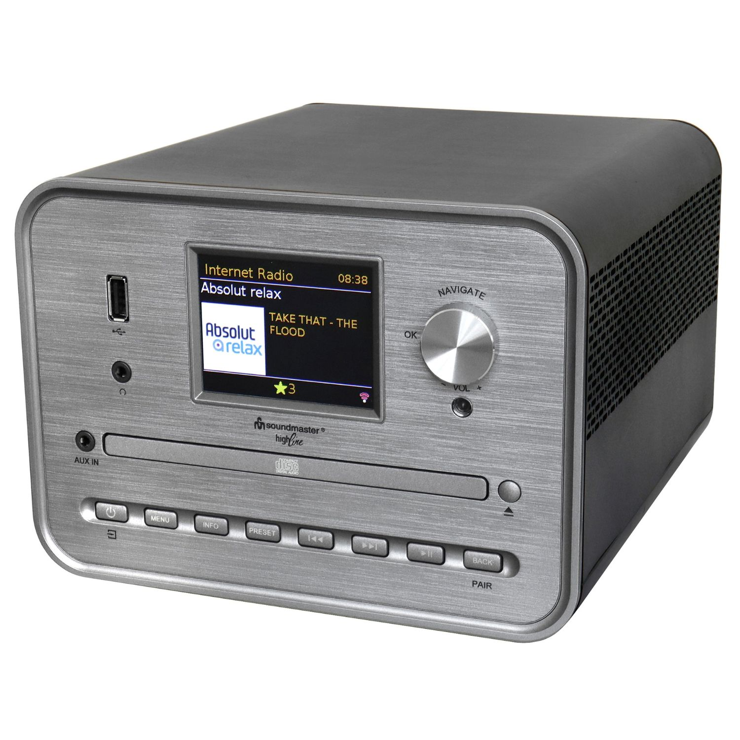 ICD1050SW CD-Player Internetradio mit (Schwarz) SOUNDMASTER