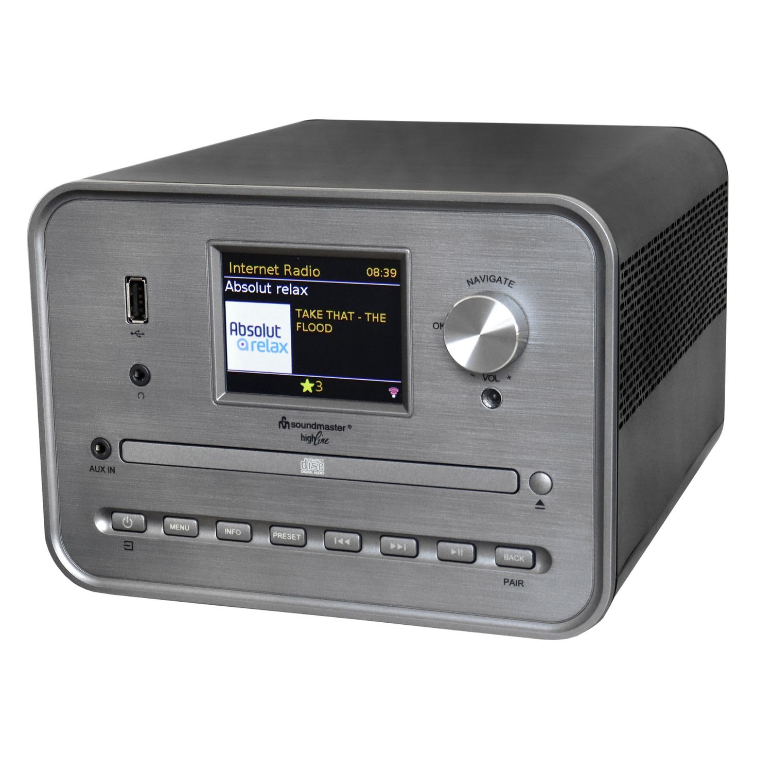 SOUNDMASTER ICD1050SW Internetradio (Schwarz) CD-Player mit