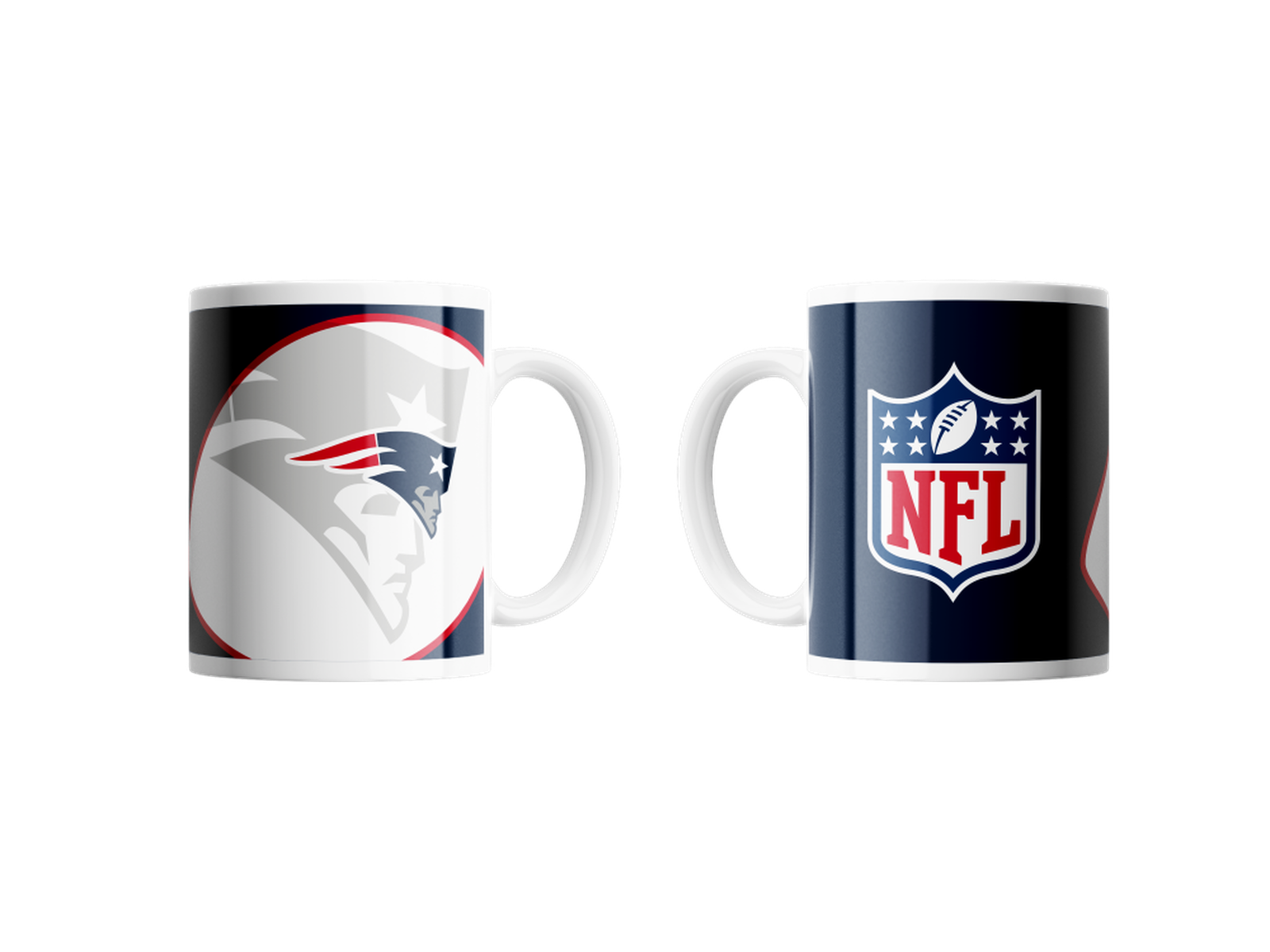 New England Patriots & Logo Shadow NFL 330ml Classic Football Shield
