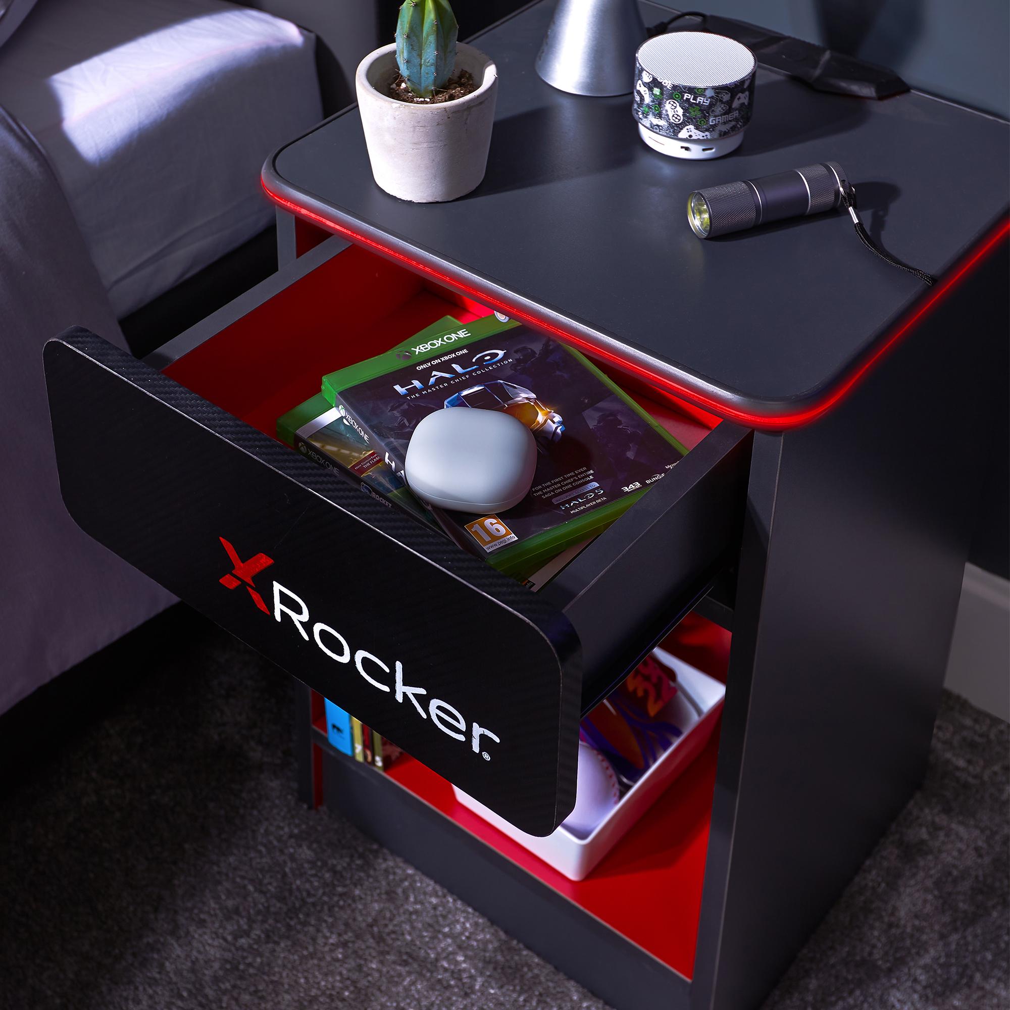 X ROCKER Carbon-Tek LED-Nachttisch Gaming Nachttisch