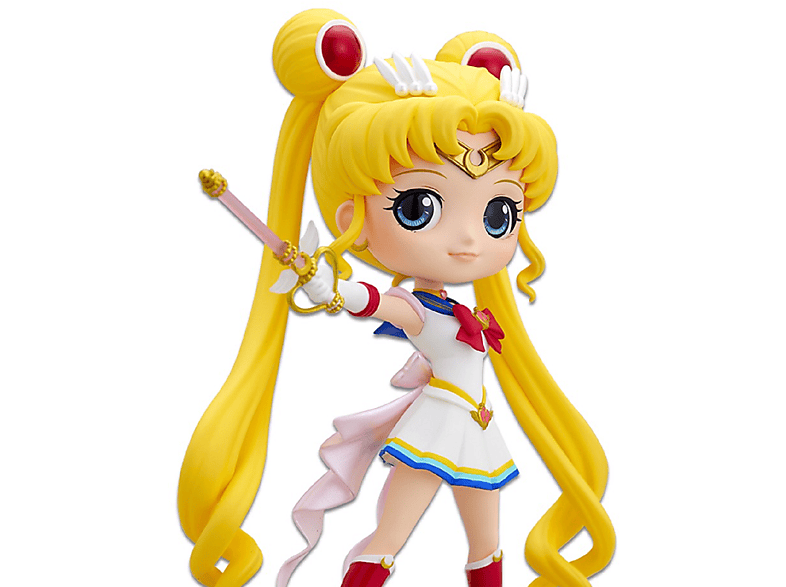 BANPRESTO Sailor Moon Eternal Q Posket Minifigur Super Sailor Moon 14 cm Sammelfigur