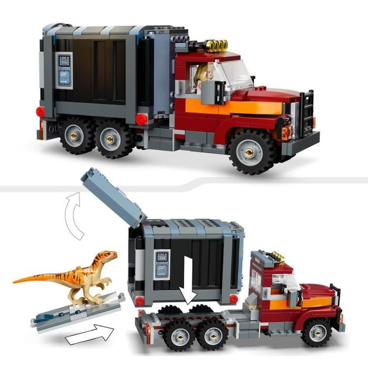 REX 76948 ATROCIRAPTOR: T. & LEGO Jurassic LEGO DINOSAURIER-AUSBRUCH World