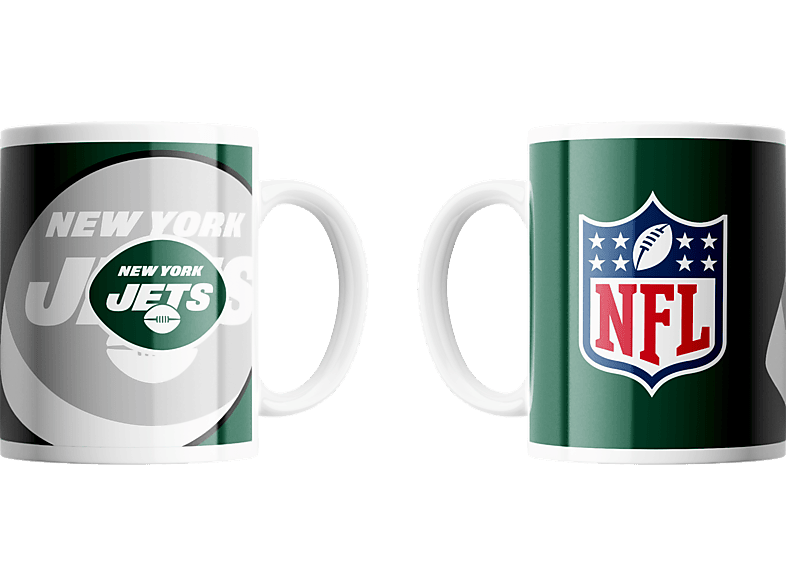 New York Jets Classic Football Shadow Logo & NFL Shield 330ml