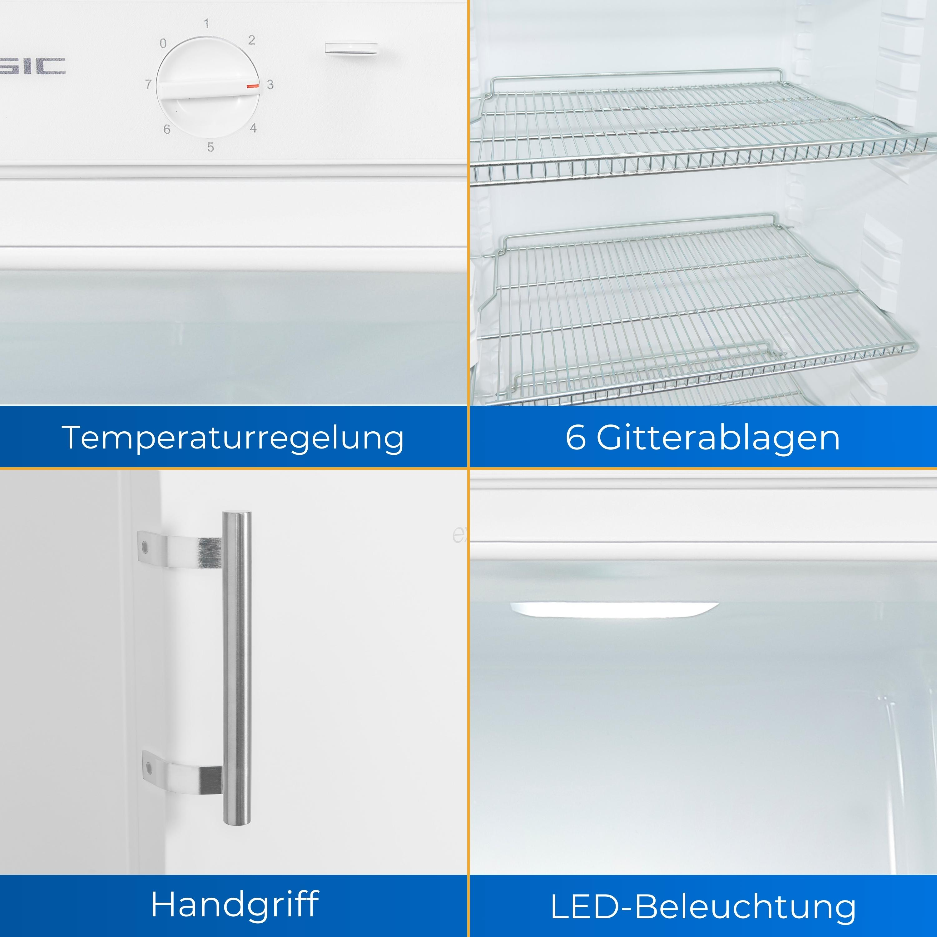 EXQUISIT GKS31-V-H-280F weiss Gewerbekühlschrank mm (138,00 1630 weiß) kWh/Jahr, F, hoch