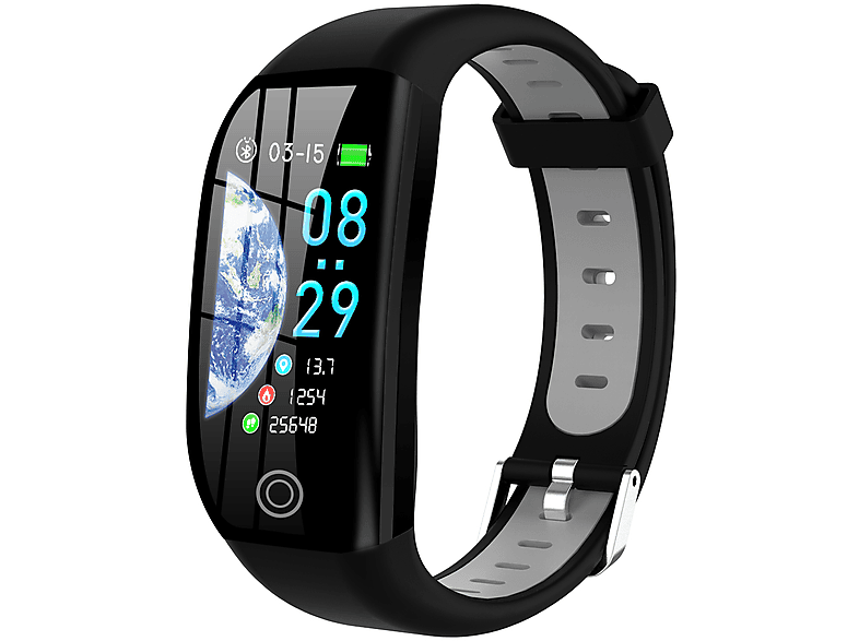 INF Smartwatch mit Herzfrequenz, Schlafmonitor, Schrittzähler Smartwatch Silikon, betrachten
