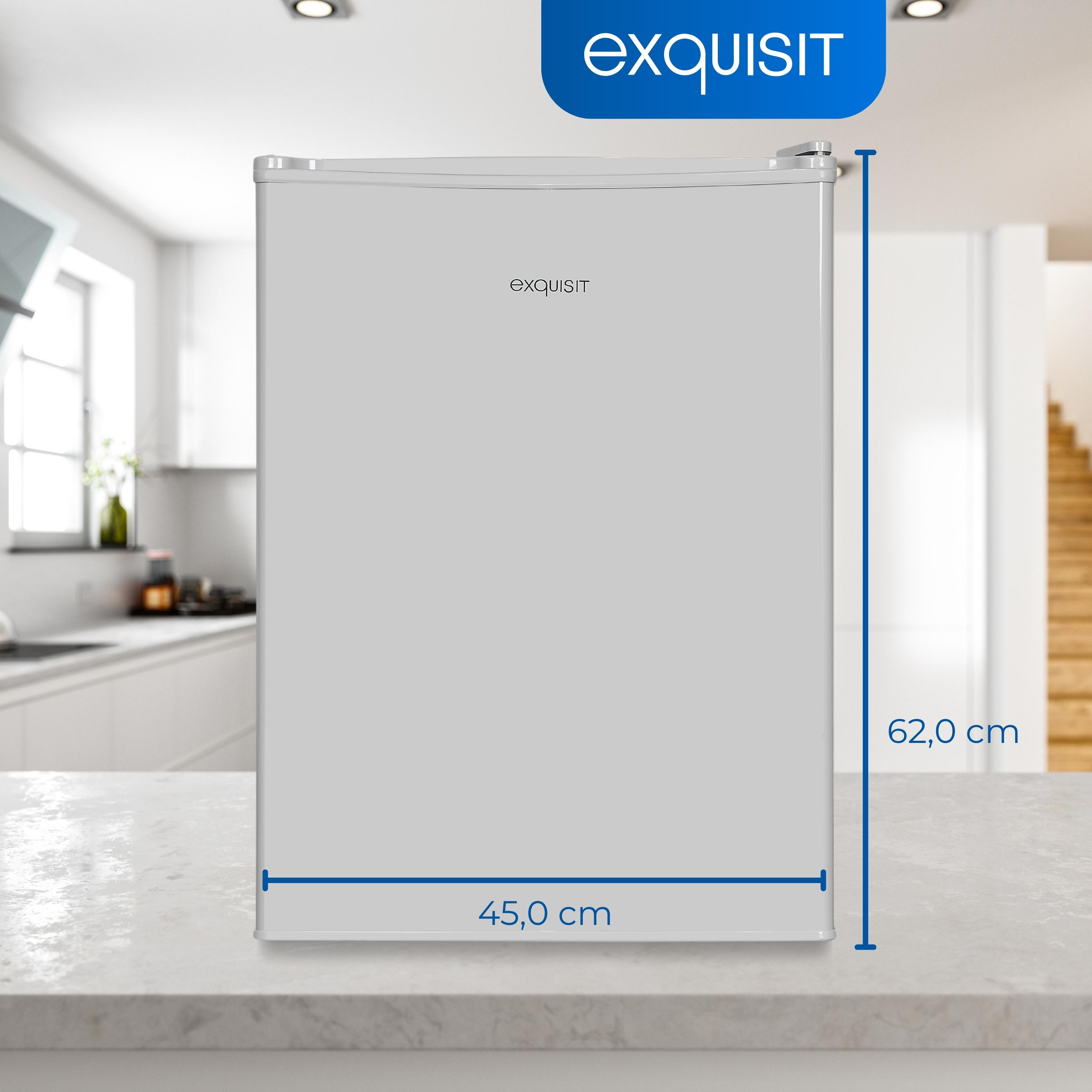 620 Mini-Kühlschrank EXQUISIT (E, grauPV Grau) hoch, mm KB60-V-090E