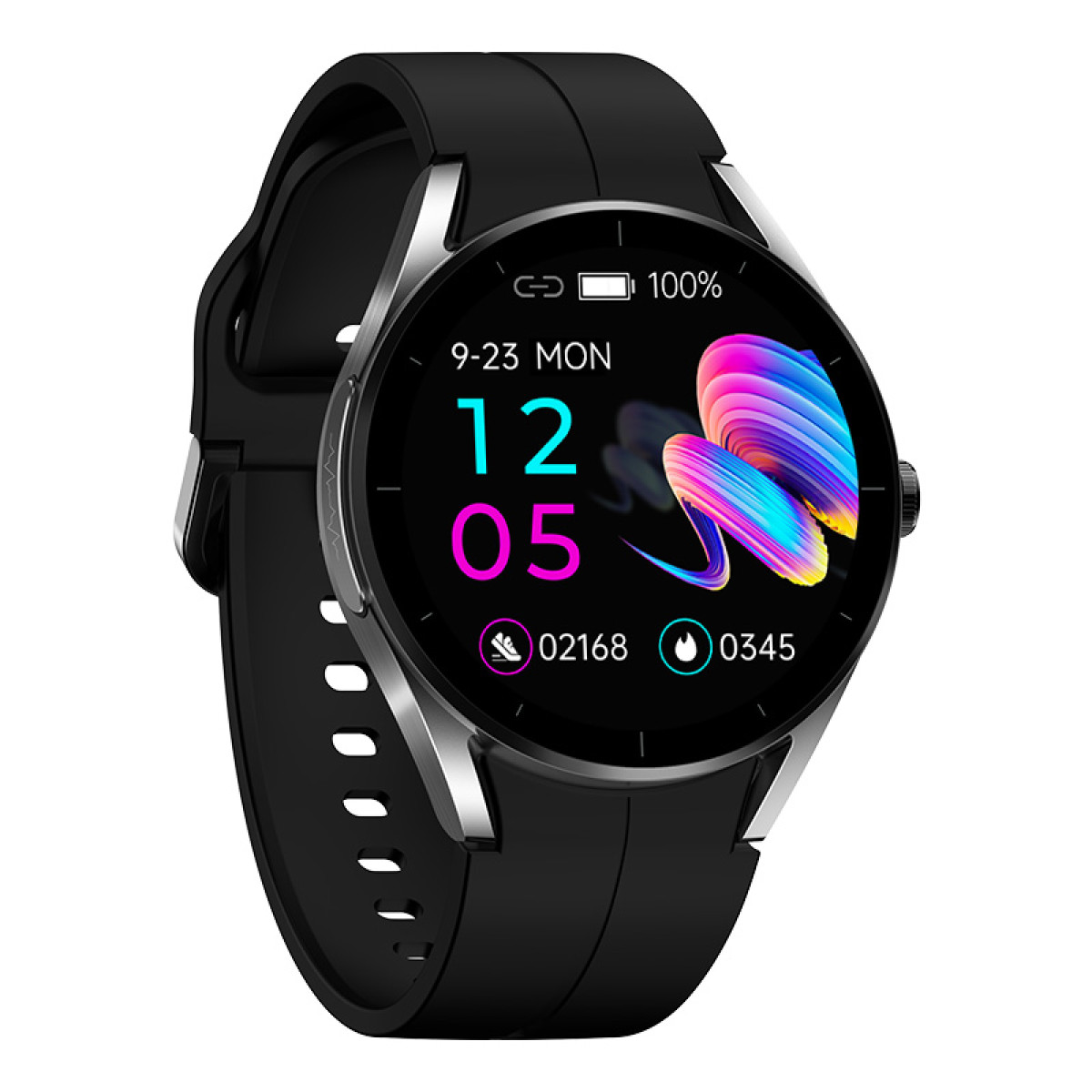 INF Smartwatch mit Bluetooth-Anrufen EKG Schwarz Zinklegierung, Smartwatch und