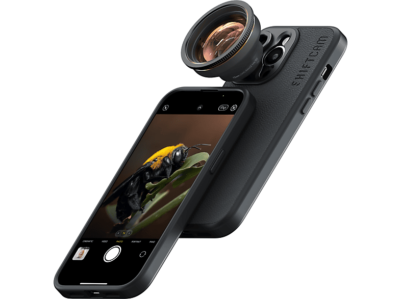 SHIFTCAM LensUltra Makroobjektiv T2-Mount Long - 75mm Range Smartphone Macro - für (Smartphone Objektiv