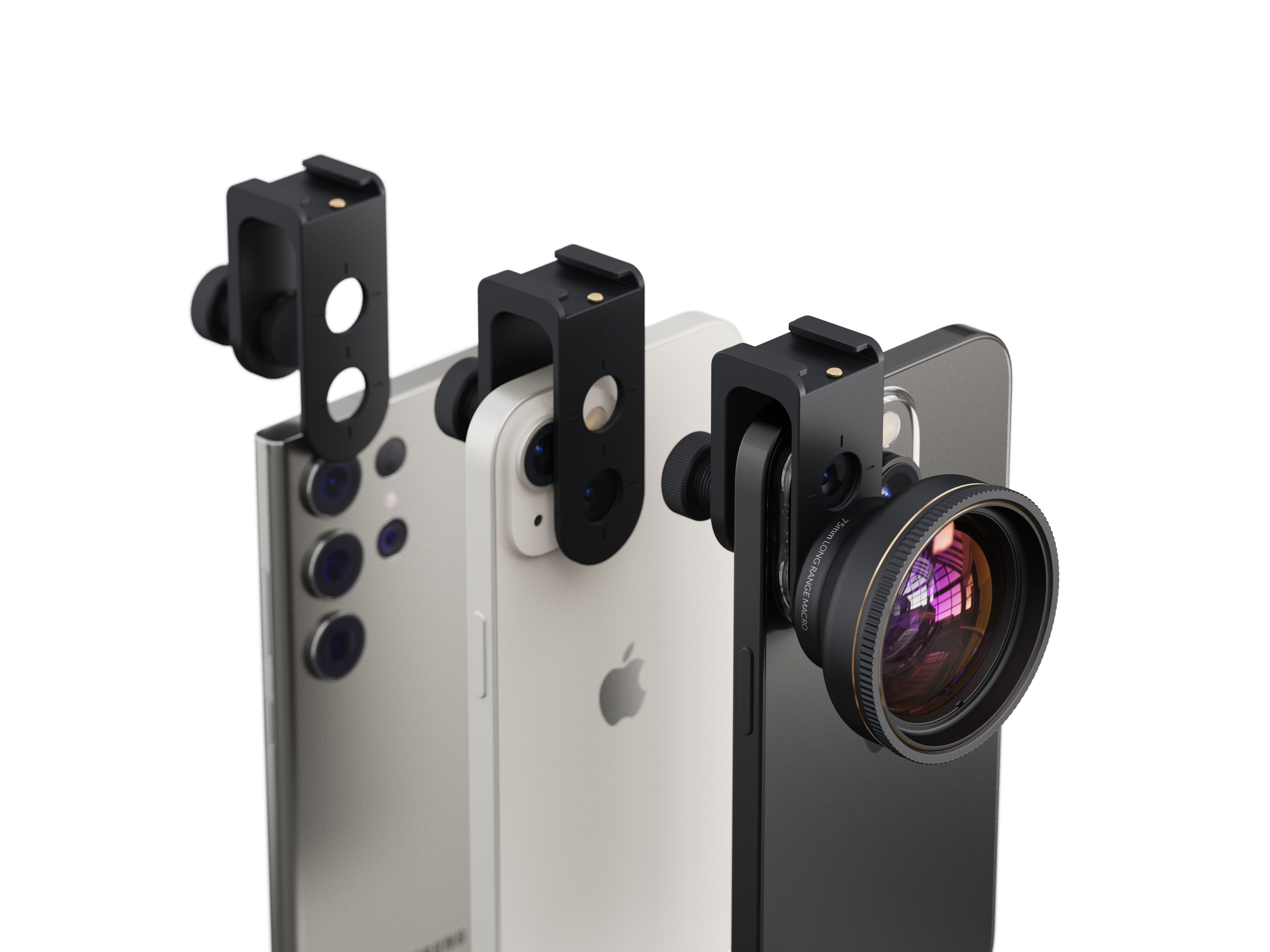 Macro - T2-Mount - Smartphone 75mm Long für SHIFTCAM (Smartphone Makroobjektiv LensUltra Range Objektiv