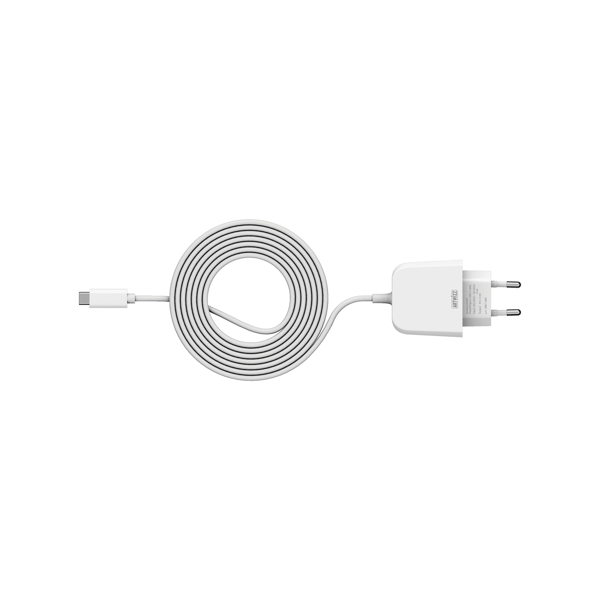 ARTWIZZ PowerPlug with Universal, USB-C Weiß cable USB-C
