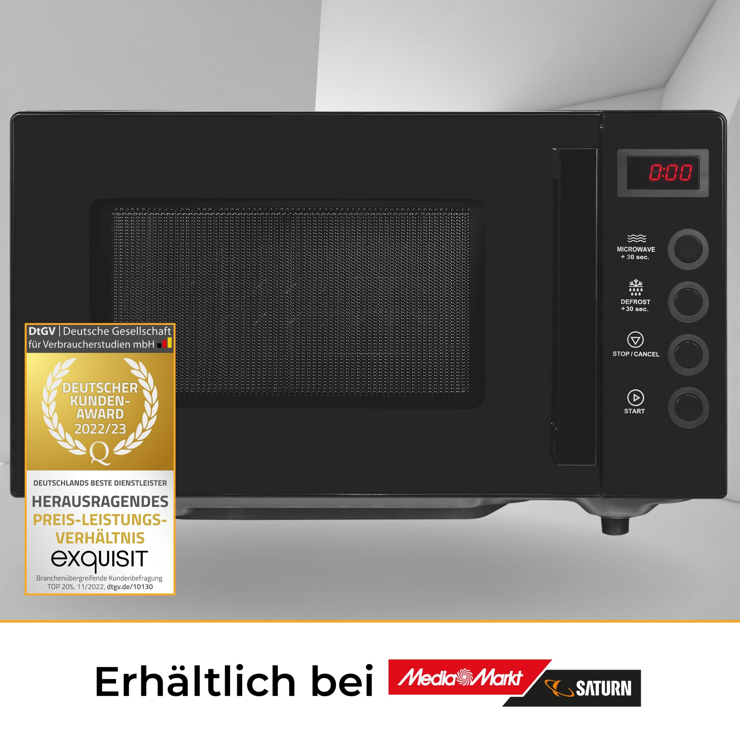 Standmikrowelle EXQUISIT MW7020-F-030DI schwarz Watt) (700