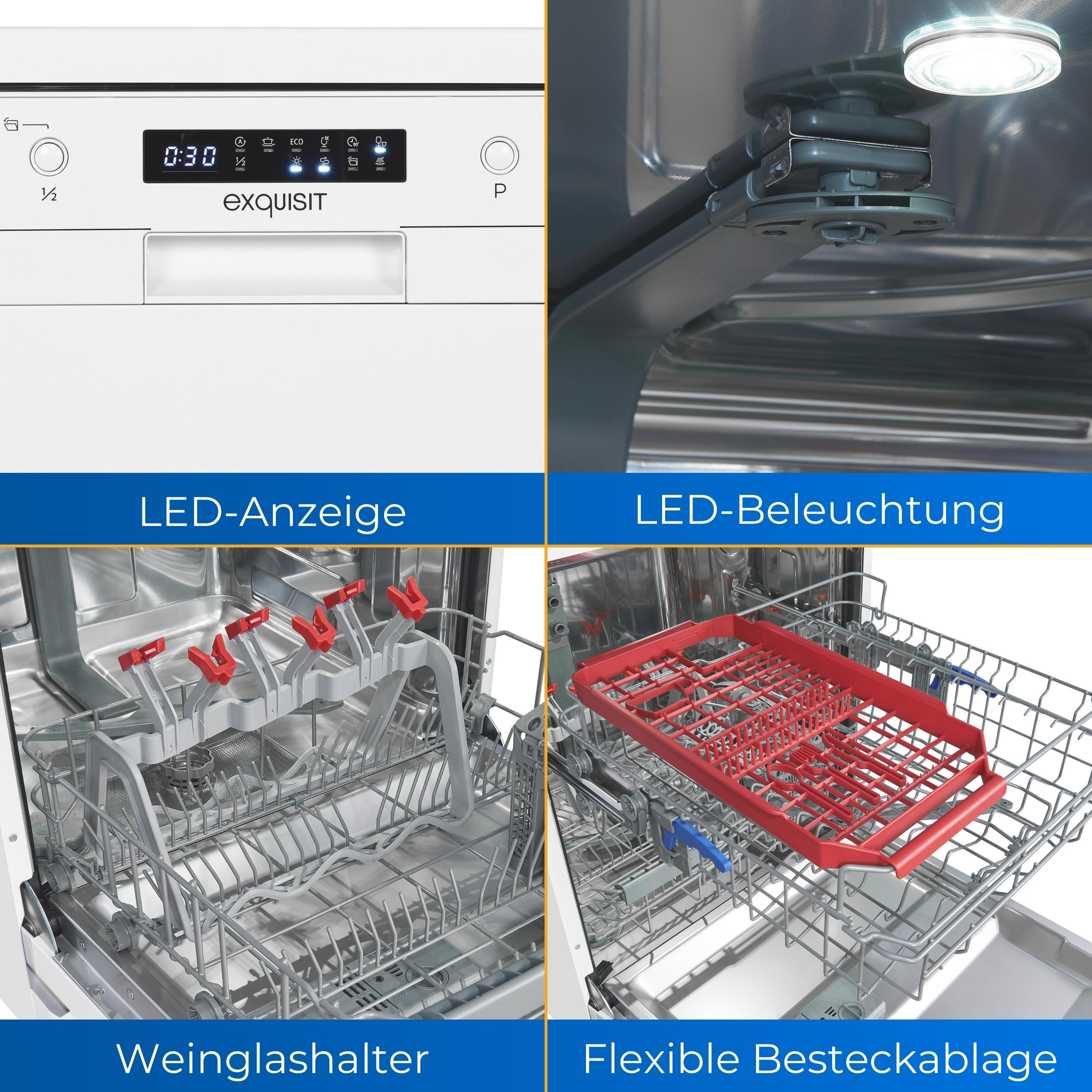 Geschirrspüler GSP9414-030D 598 breit, (Standgerät, D) mm EXQUISIT weiss