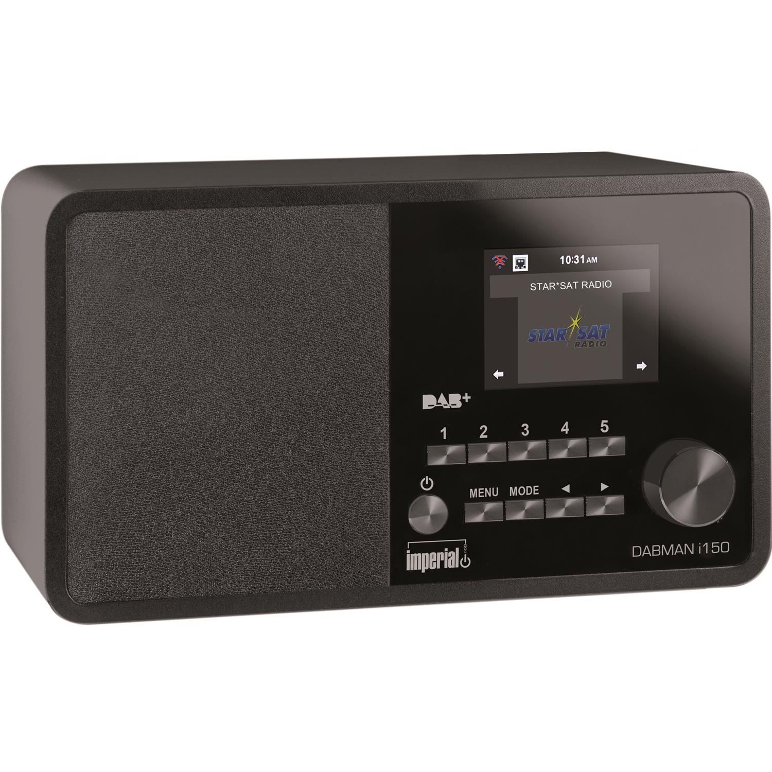 IMPERIAL DABMAN i150 DAB+, Multifunktionsradio, schwarz AM, Bluetooth, FM, DAB, Internet Radio