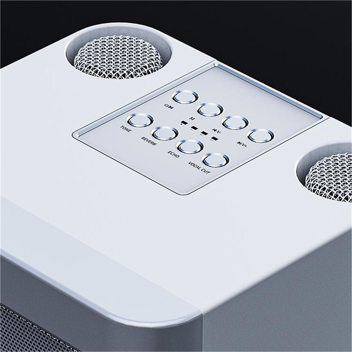 Drahtloses ENBAOXIN Weiß Bluetooth-Lautsprecherset Audio Singing Weiß Wireless All-in-One Microphone Mikrofon