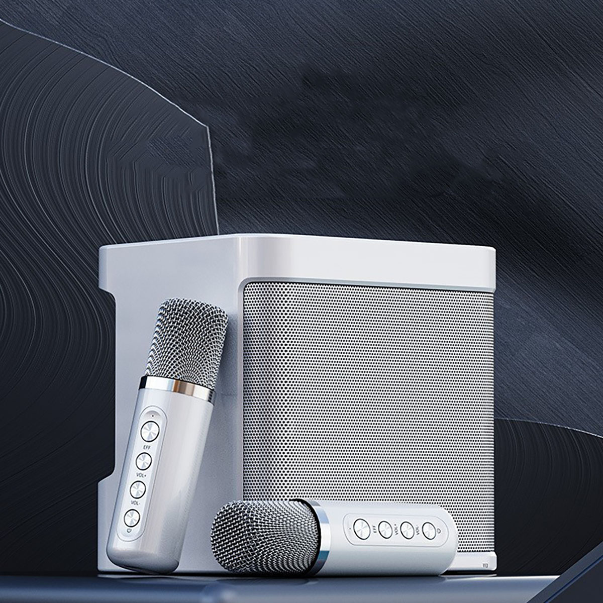 ENBAOXIN All-in-One Audio Karaoke Mikrofon Singen Drahtloses Bluetooth-Lautsprecher-Set Rot Bluetooth Mikrofon Wireless