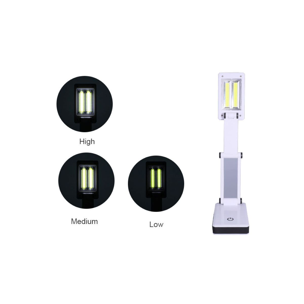 ENBAOXIN LED-Klappleuchte Tischlampe Weiß USB-Kabel LED-Tischlampe mit - hohe Helligkeit, Augenschutz