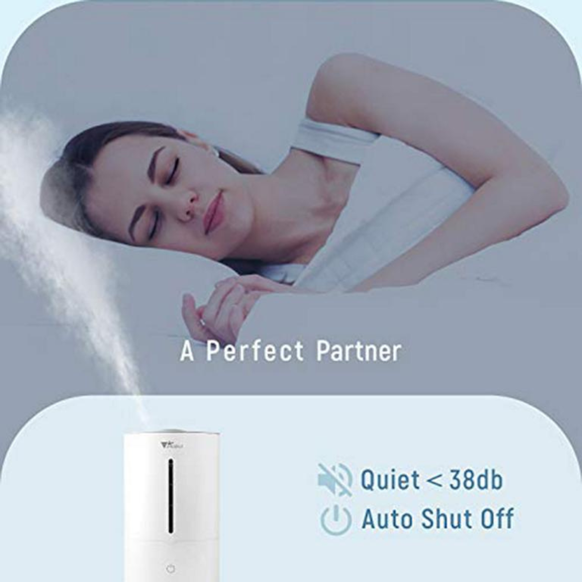 AMZDEAL Air Humidifier 15 Weiß Luftbefeuchter m²) (Raumgröße