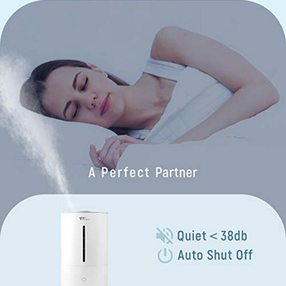 AMZDEAL Air Humidifier Luftbefeuchter Weiß (Raumgröße: m²) 15