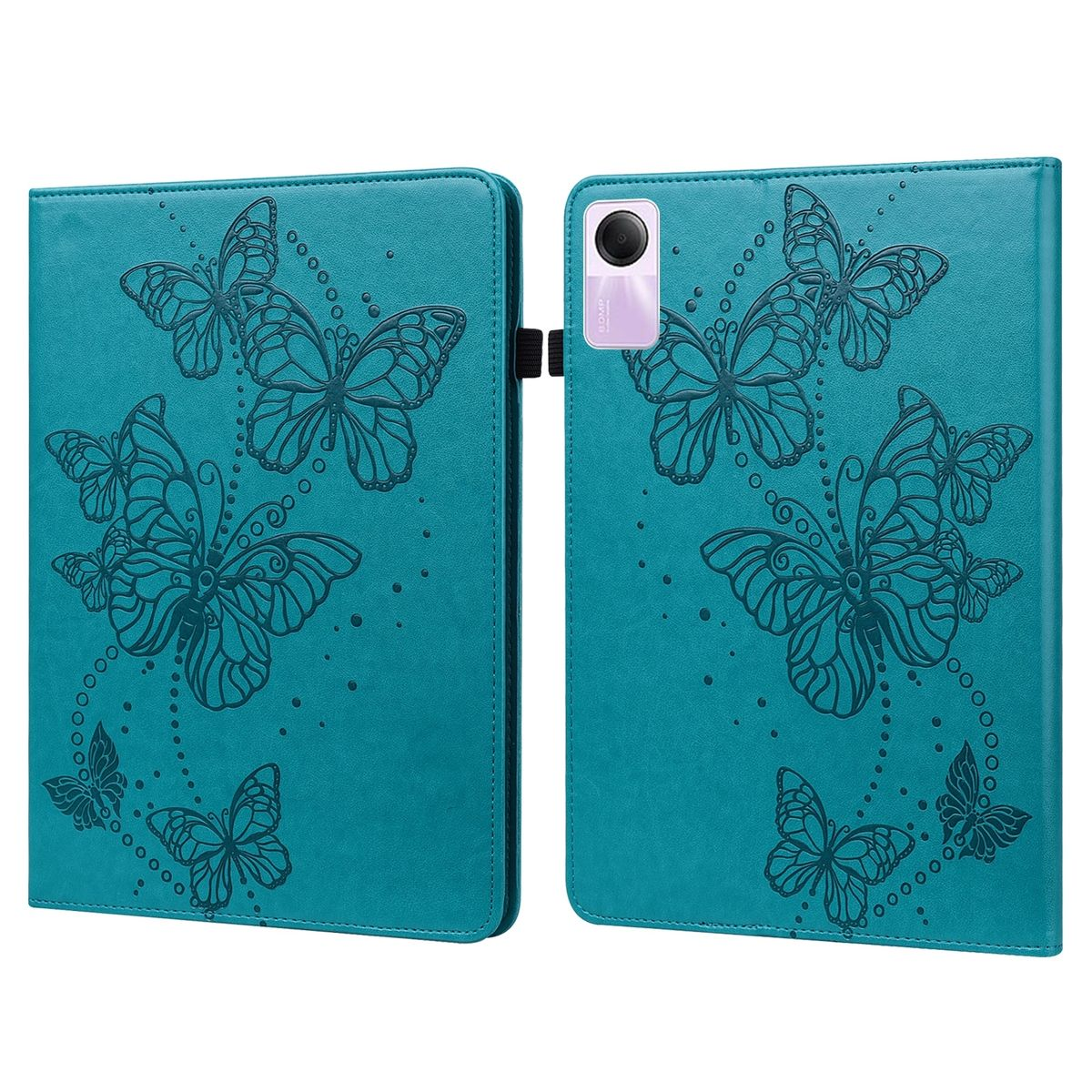 Redmi Tasche Bookcover, SE 11 2 Kunst-Leder Pad / Aufstellbare Schmetterling Xiaomi, Zoll, Motiv, WIGENTO Blau
