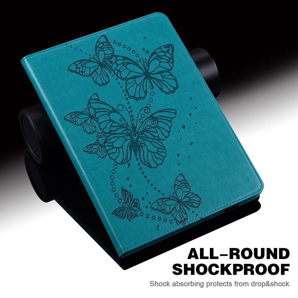 Redmi Tasche Bookcover, SE 11 2 Kunst-Leder Pad / Aufstellbare Schmetterling Xiaomi, Zoll, Motiv, WIGENTO Blau