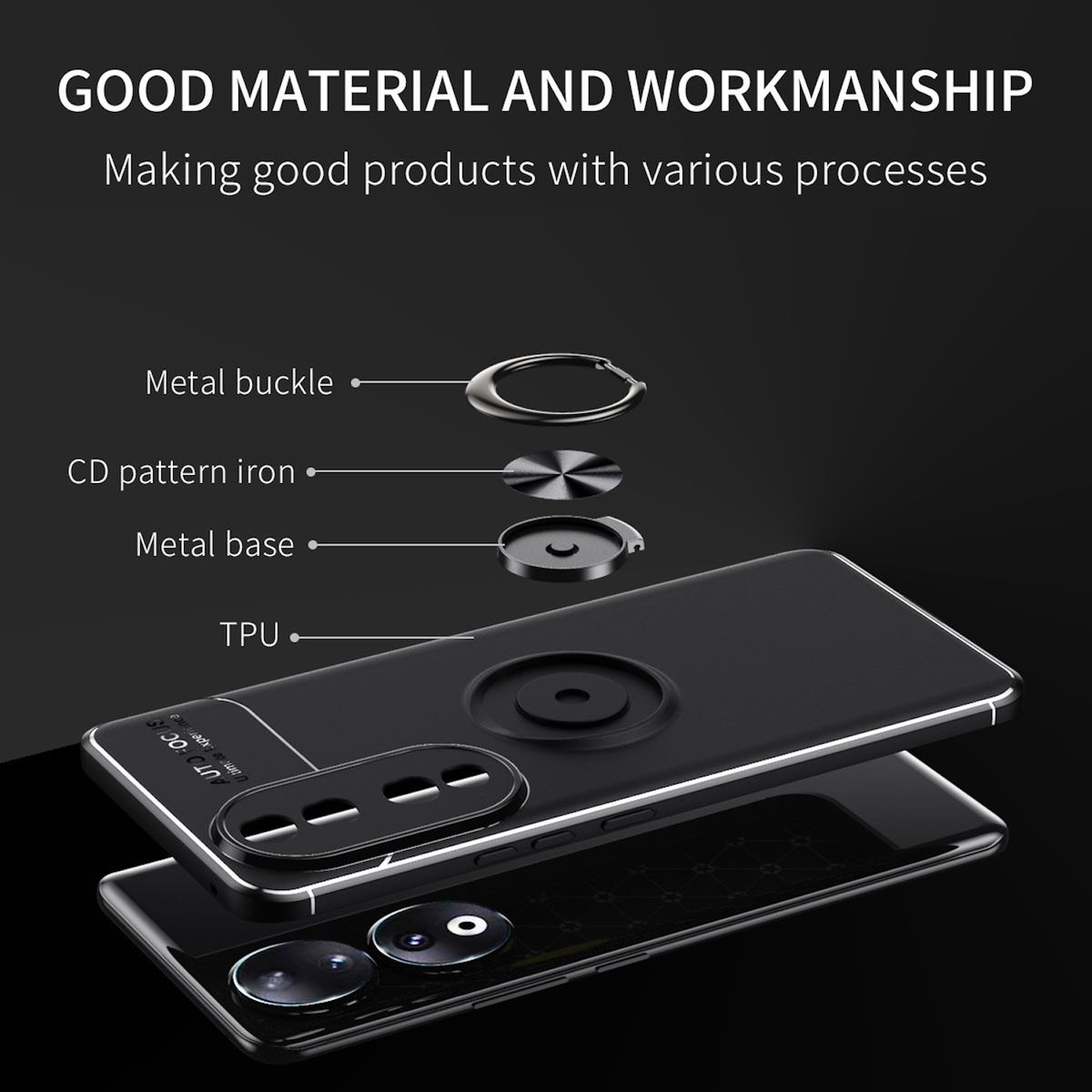 WIGENTO + Honor, Shadow TPU Design PC Ring, Schwarz 90, / Hülle Backcover,