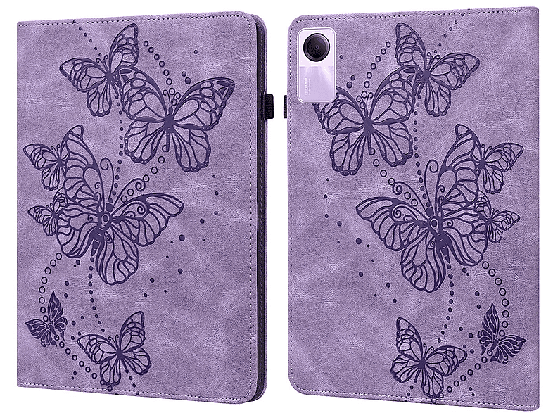 Schmetterling Lila Aufstellbare Tasche / Bookcover, SE Xiaomi, Kunst-Leder Redmi 11 Pad 2 Motiv, Zoll, WIGENTO