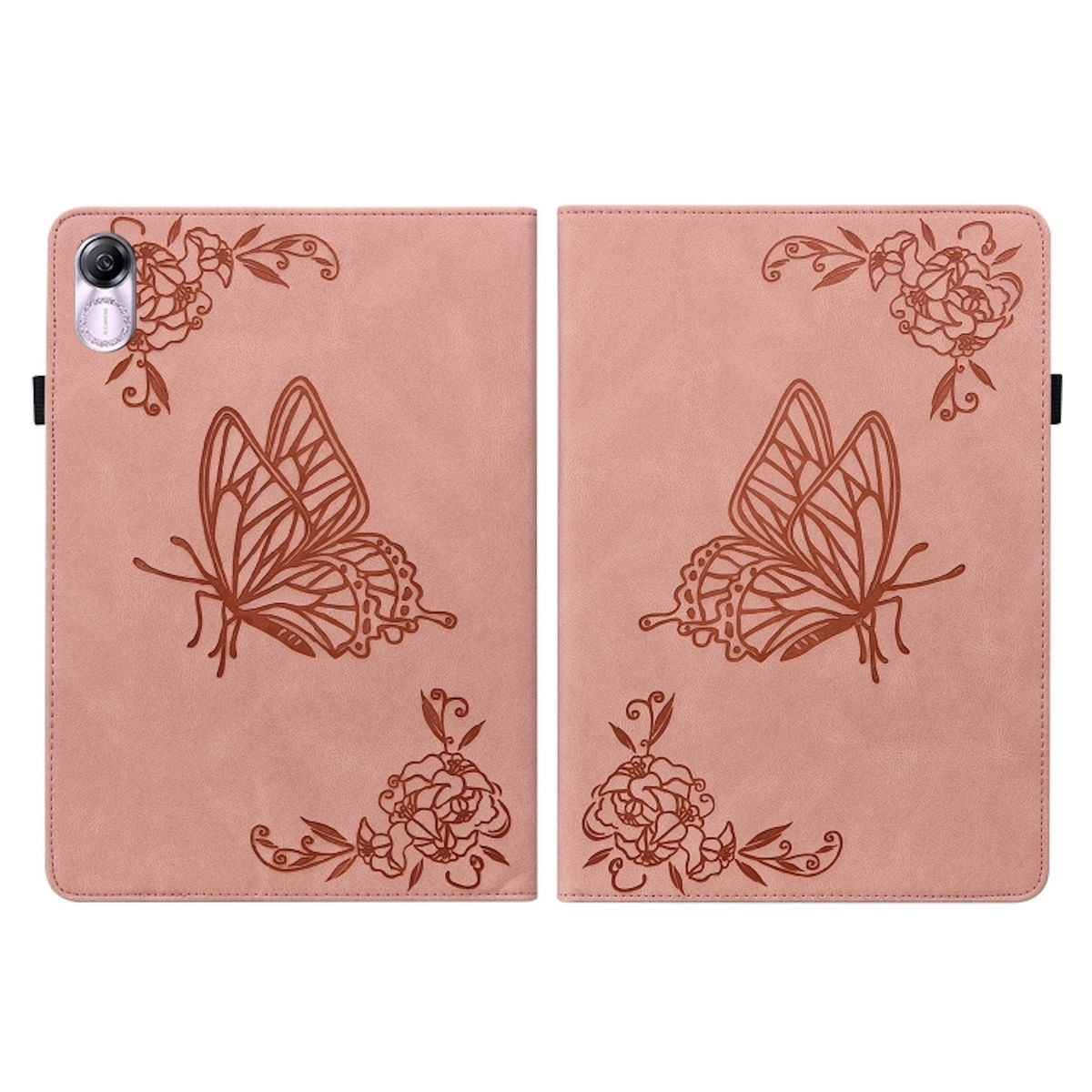WIGENTO Aufstellbare Schmetterling X9 Tasche Pink Pad / X8 Kunst-Leder Motiv, Pro, Bookcover, Honor