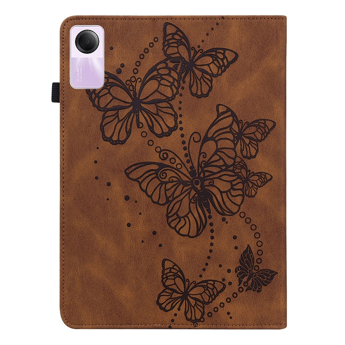WIGENTO Aufstellbare Kunst-Leder Tasche Schmetterling 2 Braun / Xiaomi, Redmi Motiv, Pad 11 Zoll, SE Bookcover