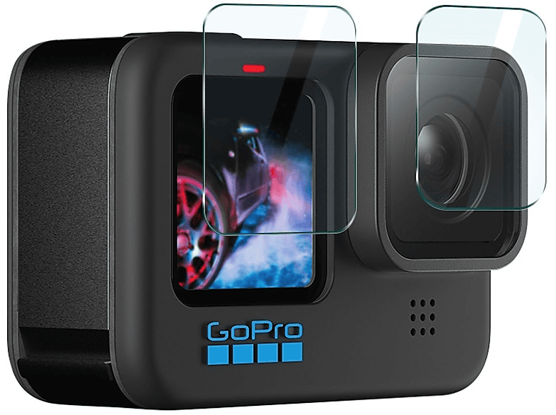 WIGENTO 1x Schutzglas Set Kamera und Screen Komplettschutz Schutzglas(für GoPro HERO11)