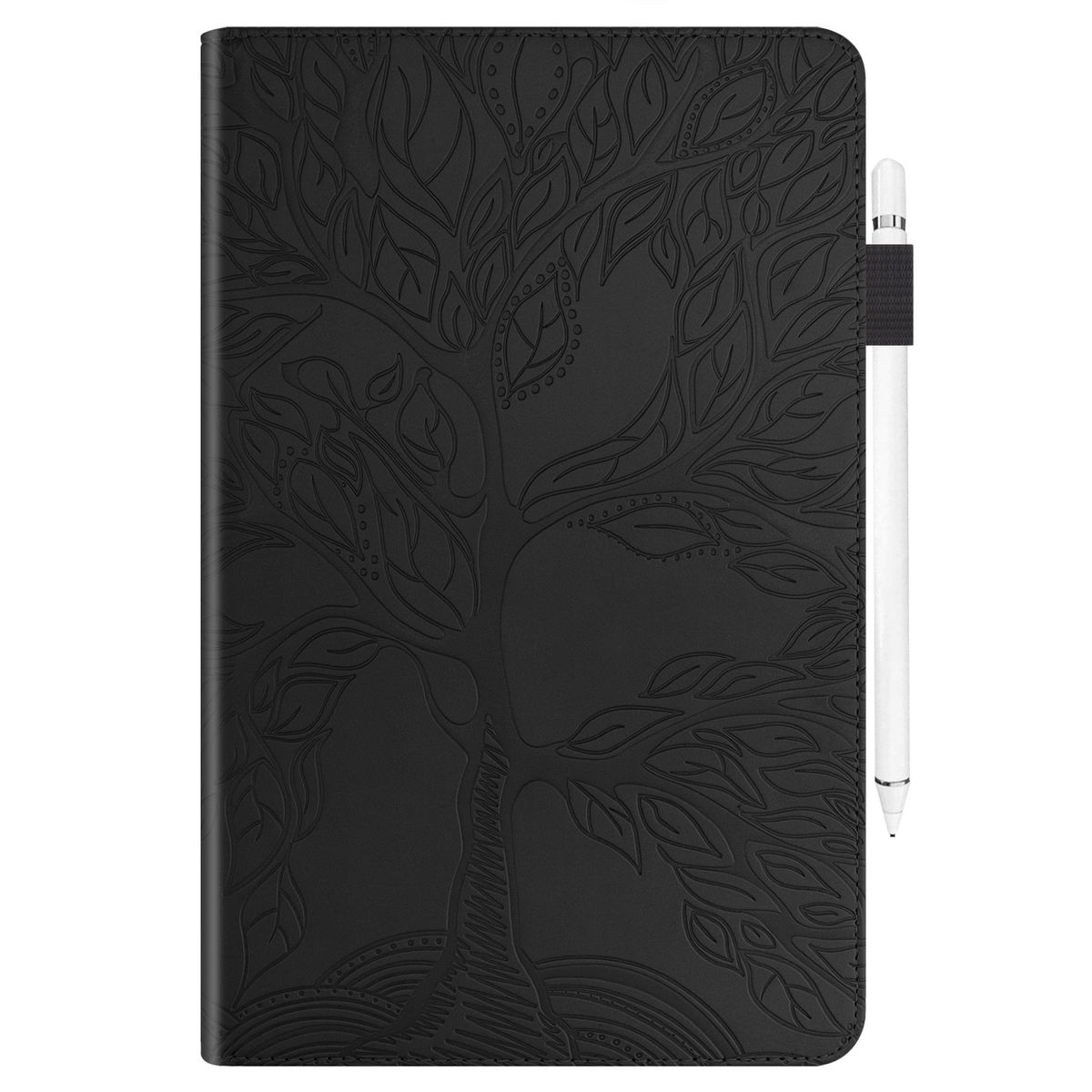 WIGENTO Aufstellbare Kunst-Leder Baum 2 Zoll, Tasche Bookcover, Motiv, / Redmi SE Schwarz 11 Pad Xiaomi