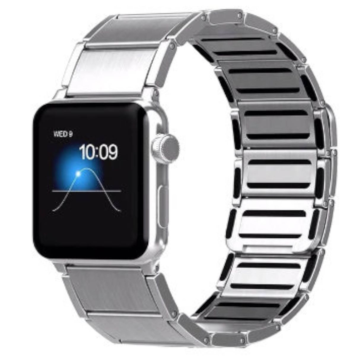 WIGENTO Stahl Metall Apple, 5 1 Design 2 Silber Watch 9 7 4 45 Band, 6 Ersatzarmband, Series 42mm, SE / 3 8 / 44