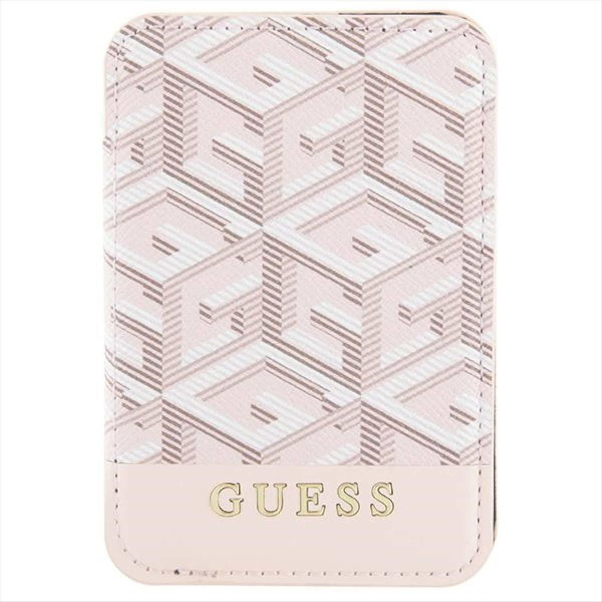 GUESS Wallet Card Slot MagSafe Stripe GCube Kartenhalter, Pink Umhängetasche, Universell, Universell