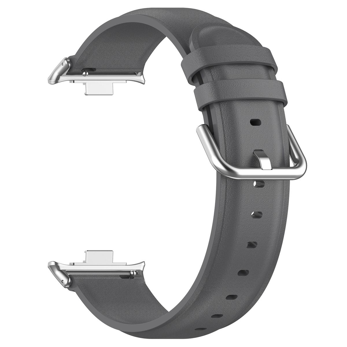 WIGENTO Kunstleder Armband, Ersatzarmband, Xiaomi, Grau Watch Mi Band Redmi 8 / 4, Pro