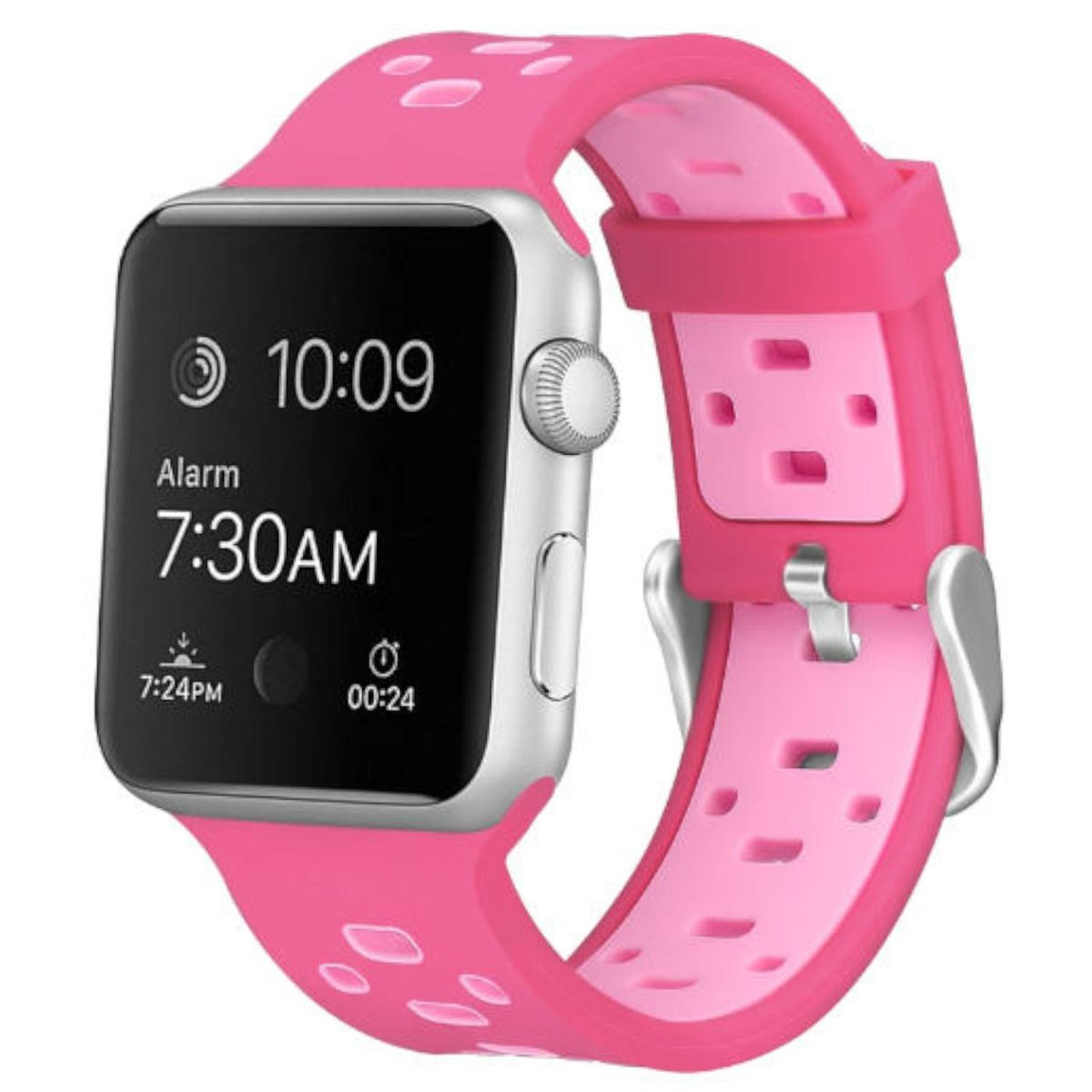 Apple, Ersatzarmband, 38mm, Armband, 6 7 9 / 4 3 1 Watch Design Pink / Series 40 Rosa 41 Kunststoff SE Silikon / / WIGENTO 5 8 2 Sport